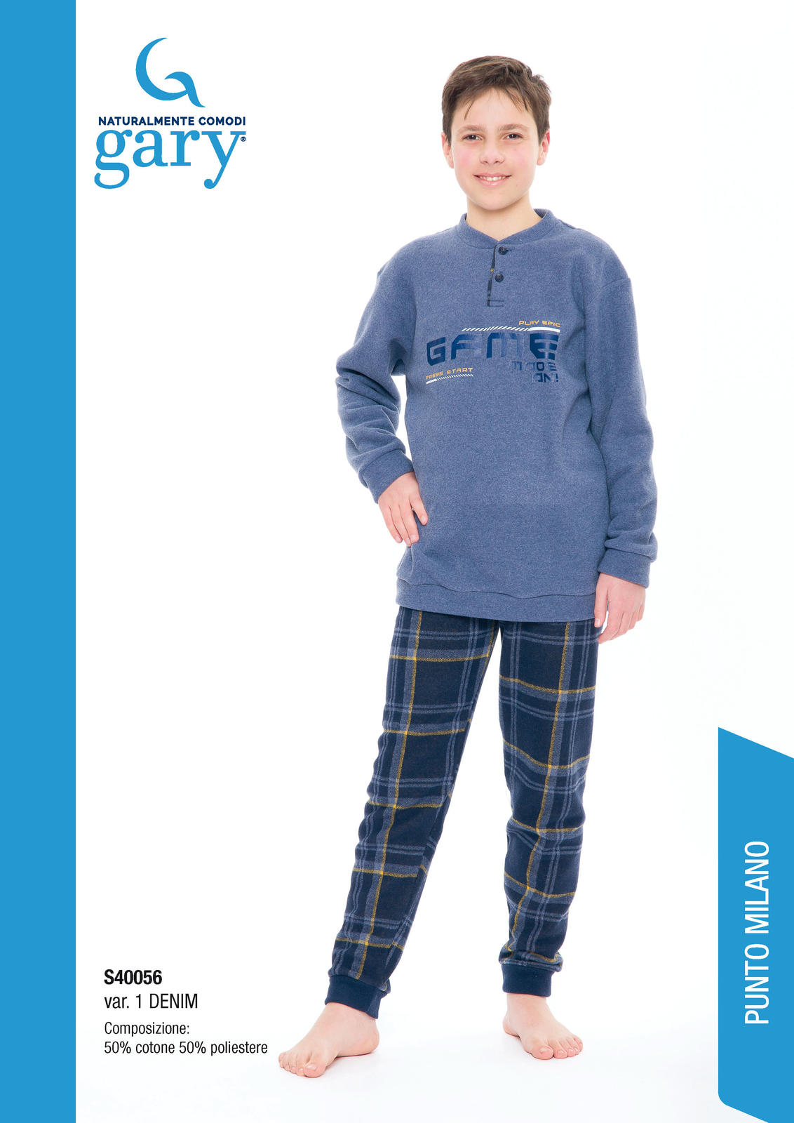 BOYS' S/L PAJAMAS S40056 Tellini S.r.l. Wholesale Clothing